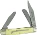 All Products : Schrade SC5R Old Timer Kentucky Rifle Large Senior Stockman Knife with Cream Delrin Handle with Old Timer Shield and Clip, Sheep Foot, and Spey Blades