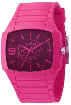 Diesel #DZ1353 Men's Analog Pink Silicone Strap Watch
