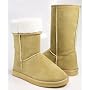 Beige Tan Soft Furry Winter Boots Fleece--Vegan Friendly!