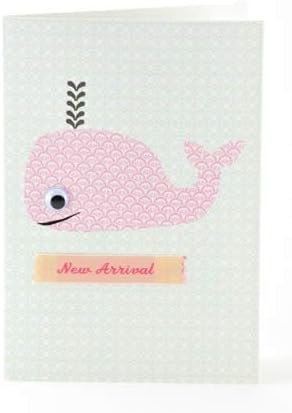Petra Boase Whale New Arrival Card - Pink