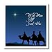 3dRose ht_30754_3 Wise Men Still Seek Him Magi Following The Christmas Star-Iron on Heat Transfer for White Material, 10 By 10-Inch
