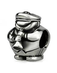 Sterling Silver Ohm Marching Band Clarinet Player Bead Charm AAM004