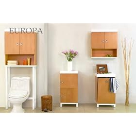 <b>Bathroom Furniture Set in Natural/White - Europa</b>