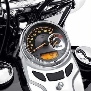 Combination Analog Speedometer/Tachometer - Spun Aluminum Dial - kmh