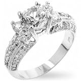 Christies Vintage Round Five Stone CZ Engagement Ring