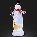 Sparkly Snowman light up snow globe - Christmas decoration with LED lights and swirling glitter
