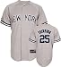 Mark Teixeira Grey Majestic MLB 2009 Road Replica New York Yankees Jersey - Large