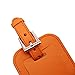 (Orange) Stylish Microfiber Leather ID Tags Business Card Holder for Luggage Baggage ID Travel Identifier for DJ Equipment Travel Bag Flight Case ID Name Suitcase Label Sports Bag New Gift