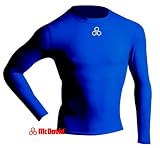 McDavid Long Sleeve Body Shirt, Mock Neck, Royal Blue, S: 34-36