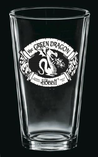 Green Dragon Premium Etched Pint Glasses