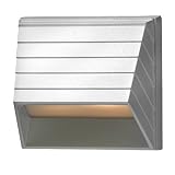 Hinkley Lighting 1524MW Square Deck Sconce, 7 Watt T5 Wedge Base Light Bulb, Matte White