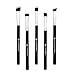 mini Kabuki Makeup Brush Set with Free Case: Includes Blending, Concealer, Contouring, Mineral & Tapered Blending Brushes Best for Eyes (Small, Synthetic)