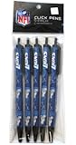 NFL Detroit Lions Disposable Black Ink Click Pens, 5-Pack