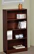 4-Tier Bookcase Contemporary Casual Style in Walnut Finish