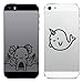 Tech Tattz Mystical Besties Narwhal and Dragon Vinyl Decal Sticker for Phone Tablet Laptop