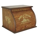 JOHN DEERE farm Wooden ROLL TOP BREAD BOX kitchen