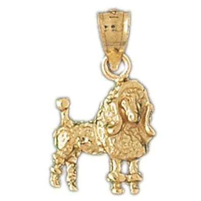 Cheap Girls Jewelry Dazzlers Solid 14k Gold Poodle Dog Charm Pendant Available in three colors from jewelsberry (weights: 1.5 grams only) For Sale