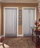 Tulle Series 3 1/2 PVC Vertical Blinds w/ Vistec Headrail and Traditional Valance Stack Tulle Series 3 1/2 PVC Vertical Blinds w/ Vistec Headrail and Traditional Valance Stack