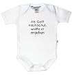 Body Baby 1/4-Arm mit Druck ALS GOTT MICH SCHUF, WOLLTE ER ANGEBEN (Gr. 50/56) / 150030