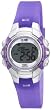 Timex Women's T5K4599J 1440 Sports Digital Silver Case Translucent Purple Strap Watch