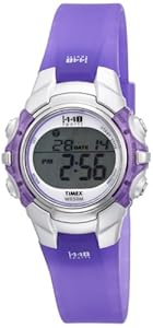 Timex Women's T5K4599J 1440 Sports Digital Silver Case Translucent Purple Strap Watch Timex Women's T5K4599J 1440 Sports Digital Silver Case Translucent Purple Strap Watch