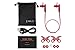 Sweat Proof & Water Proof Bluetooth Headphones - Wireless Earbuds for Working Out, Sports, Running, Gym, Exercise - NeoJDX Wingz - Red