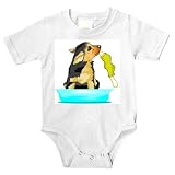 Onesie with tub, washcloth, wash, dog, puppy by SHOPZEUS
