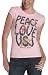 Vanilla Star Juniors' Nastia Liukin Peace Love T-Shirt,Pale Pink,Small
