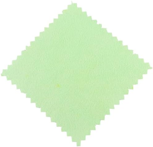 Conglinco Superfine Fibre Velvet Anti Tarnish Silver Cleaning Cloth Polishing Jewelry Cleaner Pack of 5 - Green - 3.15x3.15 j0203x5