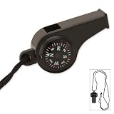 EXTREME SURVIVAL WHISTLES (PACK OF TWO): With Thermometer & Magnetic Compas!