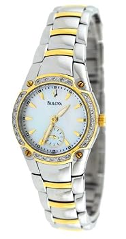 Bulova #98R003 Women's Two Tone Diamond Accented Watch