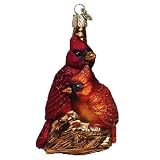 PAIR OF CARDINALS Birds Ornament Old World Christmas
