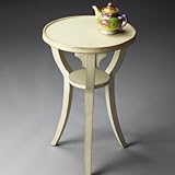 Butler Specialties Cottage White Round Accent Table - 1328222