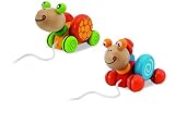 Eichhorn 100002414 - Nachziehtier, 2-fach sortiert - Schnecke / Schildkröte - 15cm - zum Nachziehen -