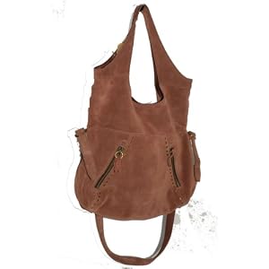 Lucky Brand Suede Oversized Hobo Handbag
