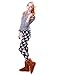 HDE Women Winter Knit Leggings Fleece Line Nordic Design Thermal Insulated Pants (Bunnies!, L)