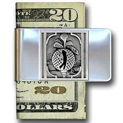 Golf Pewter Emblem Money Clip