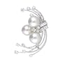 Diamond and South Sea Pearl 18k White Gold Brooch Pin