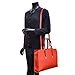 Dasein Classic Faux Leather Satchel Briefcase Handbag, Tablet, iPad Bag