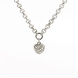 14k White Gold Diamond Anklet