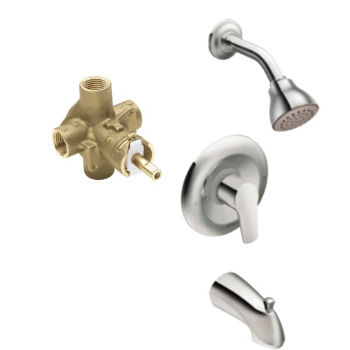 Moen T62803EP-2510 Method Posi-Temp Tub and Shower Trim Kit with Lever Handle and Valve, Chrome