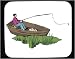 Decorated Mouse Pad with familiaris, domestic, fisherman, dogs, canis, boat, watercra...