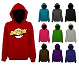 Womens Bazinga Big Bang Theory Sheldon Slogan Funny Pullover Hoodie