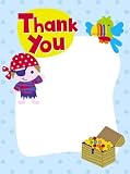 Boys Pirate Thank You Sheets and Envelopes - Pack of 20