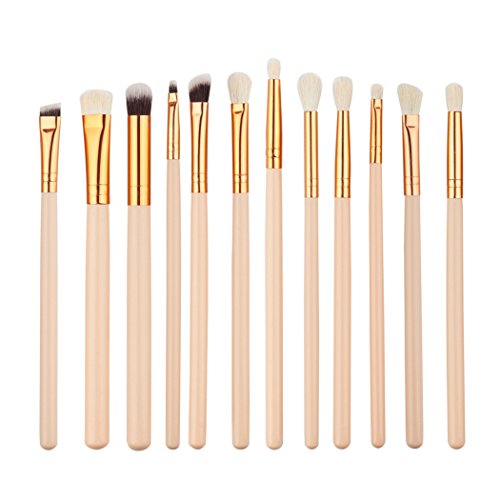 eshion 12pcs Makeup Brushes Cosmetic Powder Brush Contour High-light Eyebrow Eyeshadow Make-up Set