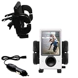 Microsoft Zune Auto Vent Holder with Car Charger - Uses Gomadic TipExchange