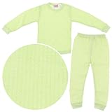 Light Green Thermal Pajamas for Girls 4 Light Green Thermal Pajamas for Girls 4