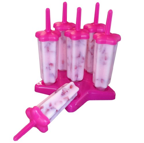 Star Popsicle Molds - Plastic - Set of 6, 3 oz. molds - Red -