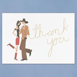 Western Couple Thank You Cards