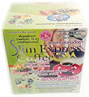 12 Boxes X Slim Express Detox Instant Coffee Plus Diet Weight Loss Hight Fiber